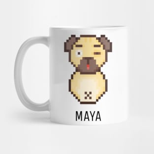 Pug Maya Black Mug